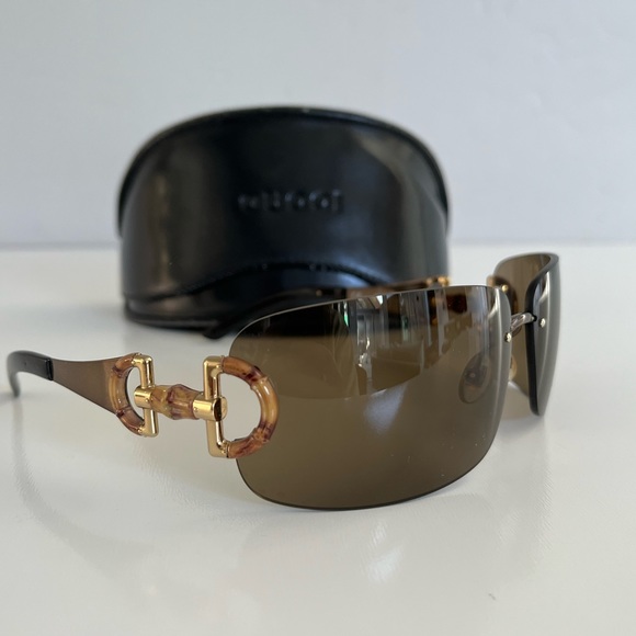 Auth VTG GUCCI Bamboo Sunglasses GG 2801/S - Picture 1 of 9